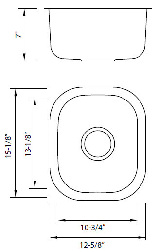 KG-1512 Prep and Bar sink diagram