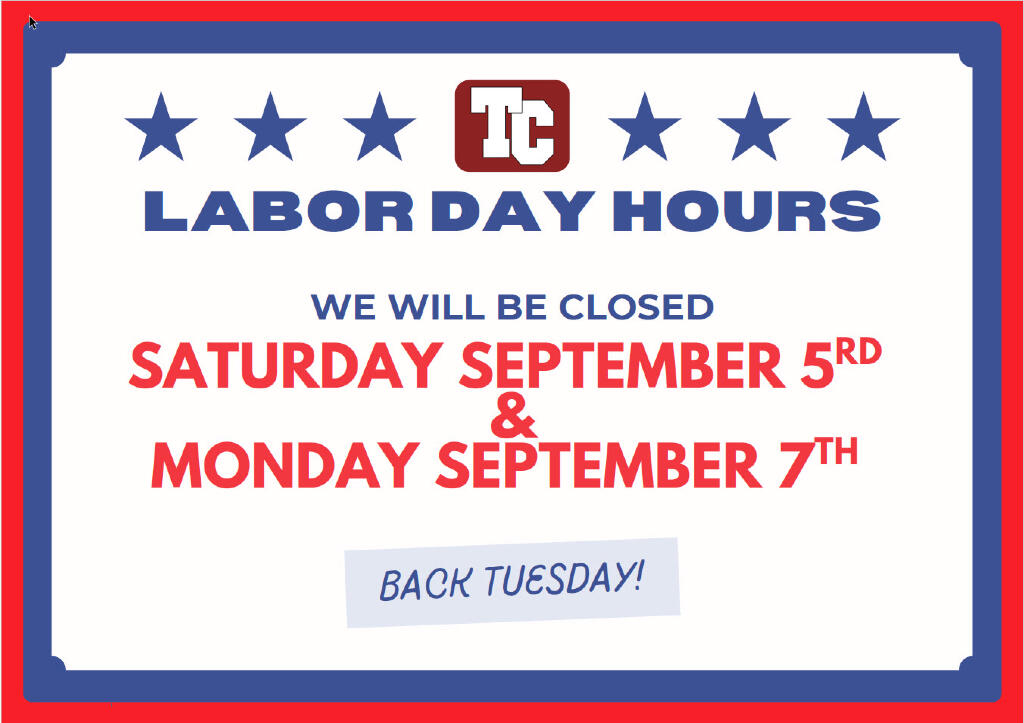 Labor Day Hours for Twin City Discount Granite